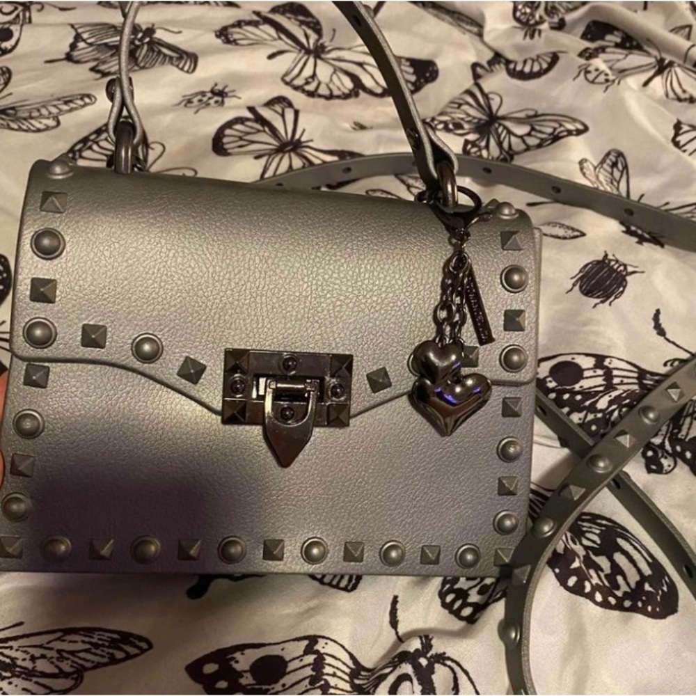 Silver studded bag